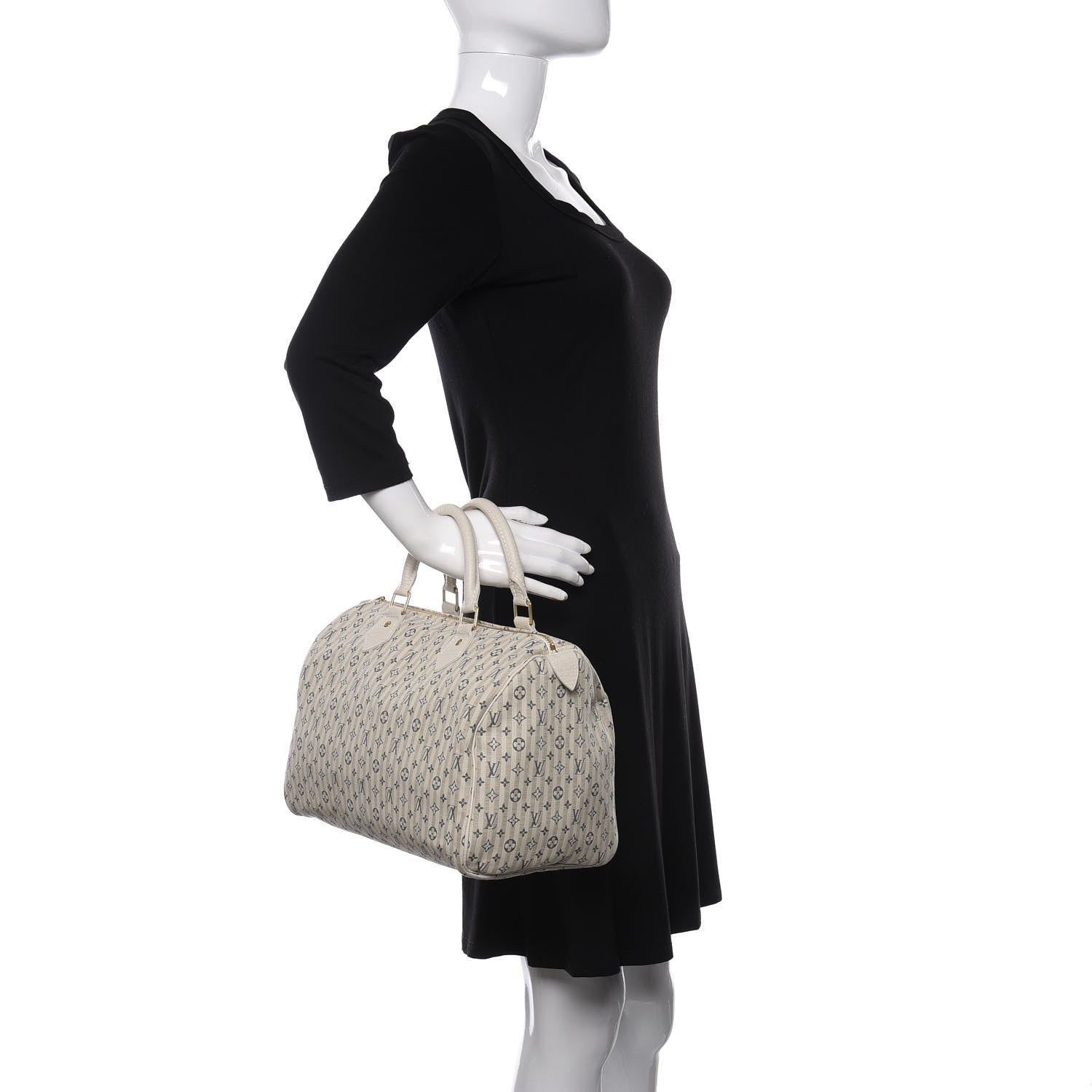 Louis Vuitton Mini Lin Croisette Speedy 30 Blue 2 of 11