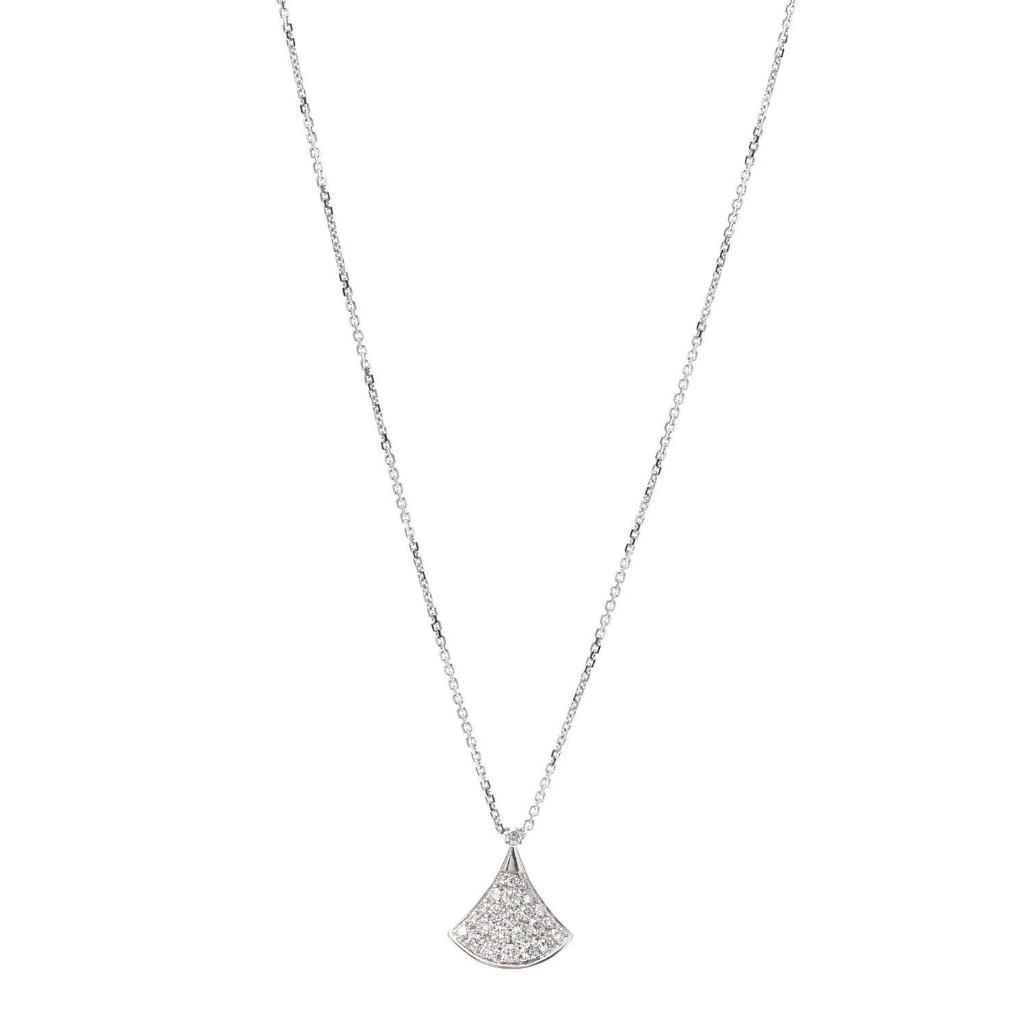 18K White Gold Diamond Divas' Dream Pave Necklace