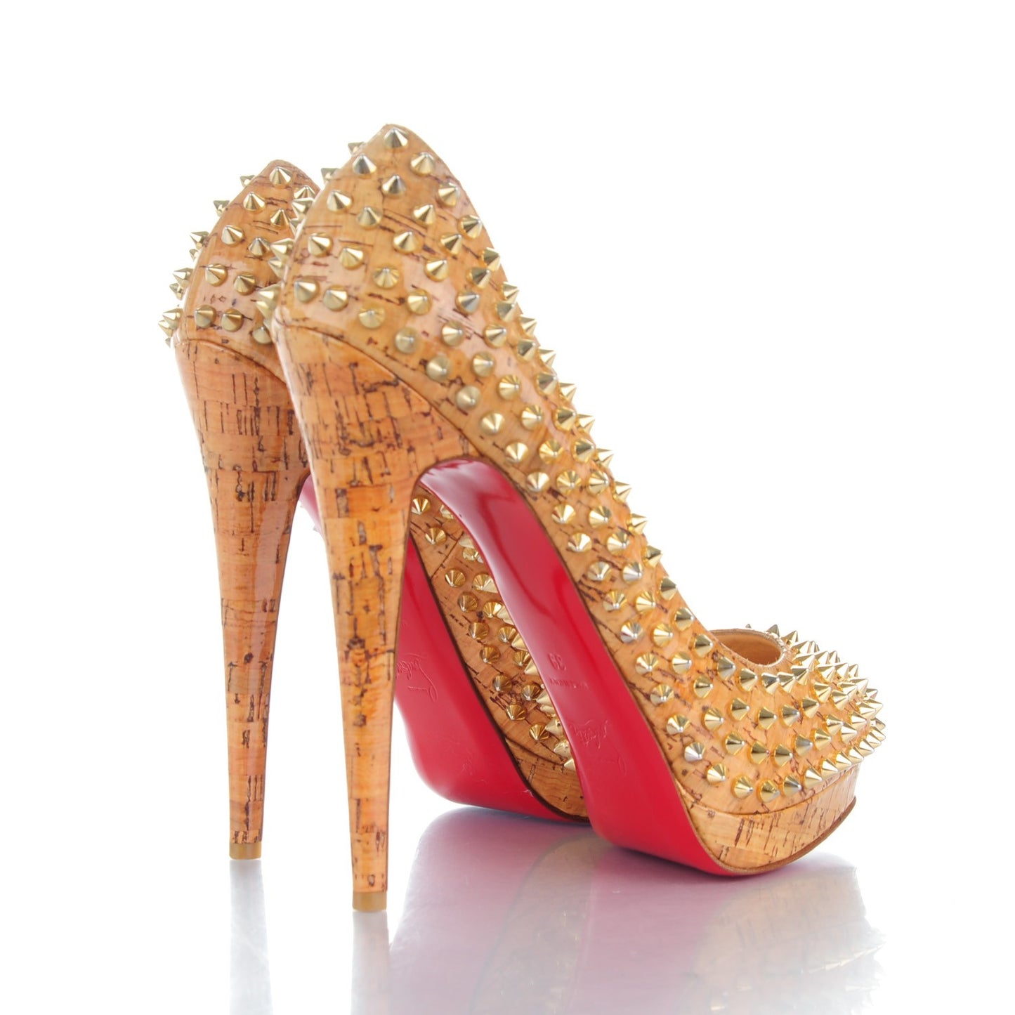 Cork Alti Spikes 160 Pumps 39 Natural Gold