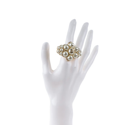 Chanel Pearl CC Ring 52 6 Gold 2 of 4