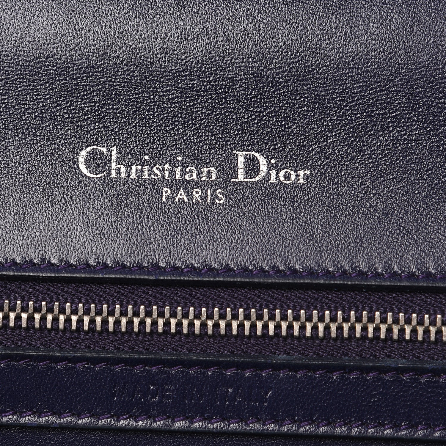 Christian Dior Metallic Patent Micro-Cannage Gradient Medium Diorama Flap Bag Silver Blue 6 of 10