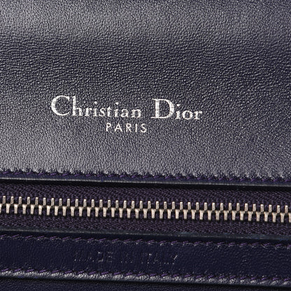 Christian Dior Metallic Patent Micro-Cannage Gradient Medium Diorama Flap Bag Silver Blue 6 of 10