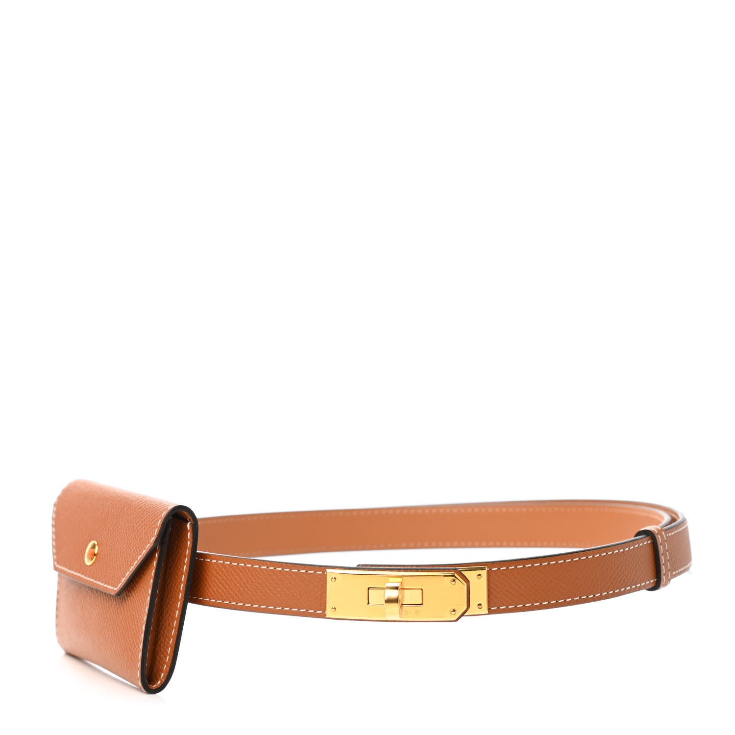 Hermes Epsom Kelly Pocket Belt Gold 1 of 4