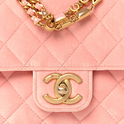 Chanel Velvet Enamel Mini Flap Light Pink 8 of 11