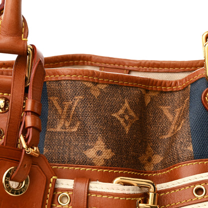 Louis Vuitton Monogram Rayures Tisse Sac GM Blue 8 of 10