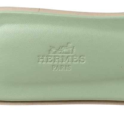 Hermes Epsom Oran Sandals 39 Vert Jade 7 of 8