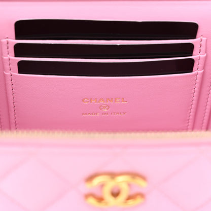 Chanel Caviar Quilted Sweetheart Vanity Case Pink 6 of 14