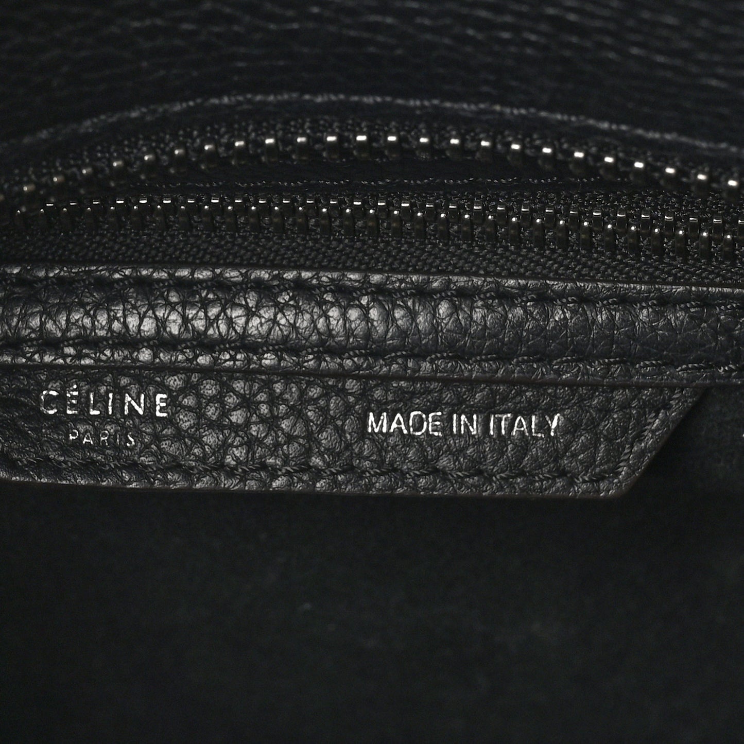 Drummed Calfskin Micro Luggage Black