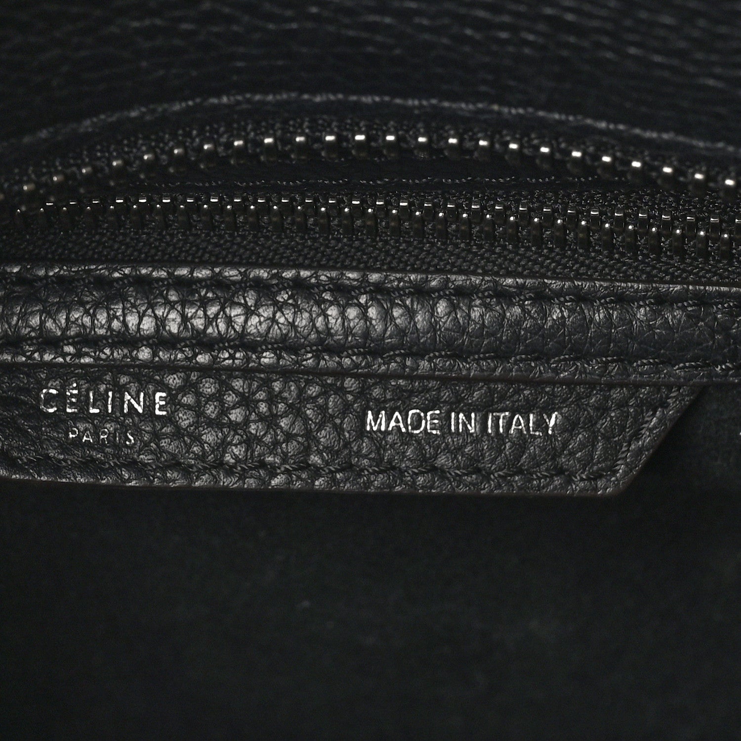 Celine Drummed Calfskin Micro Luggage Black 6 of 9