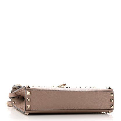 Valentino Garavani Pebbled Calfskin Medium Rockstud Flip Lock Crossbody Bag Poudre 4 of 9