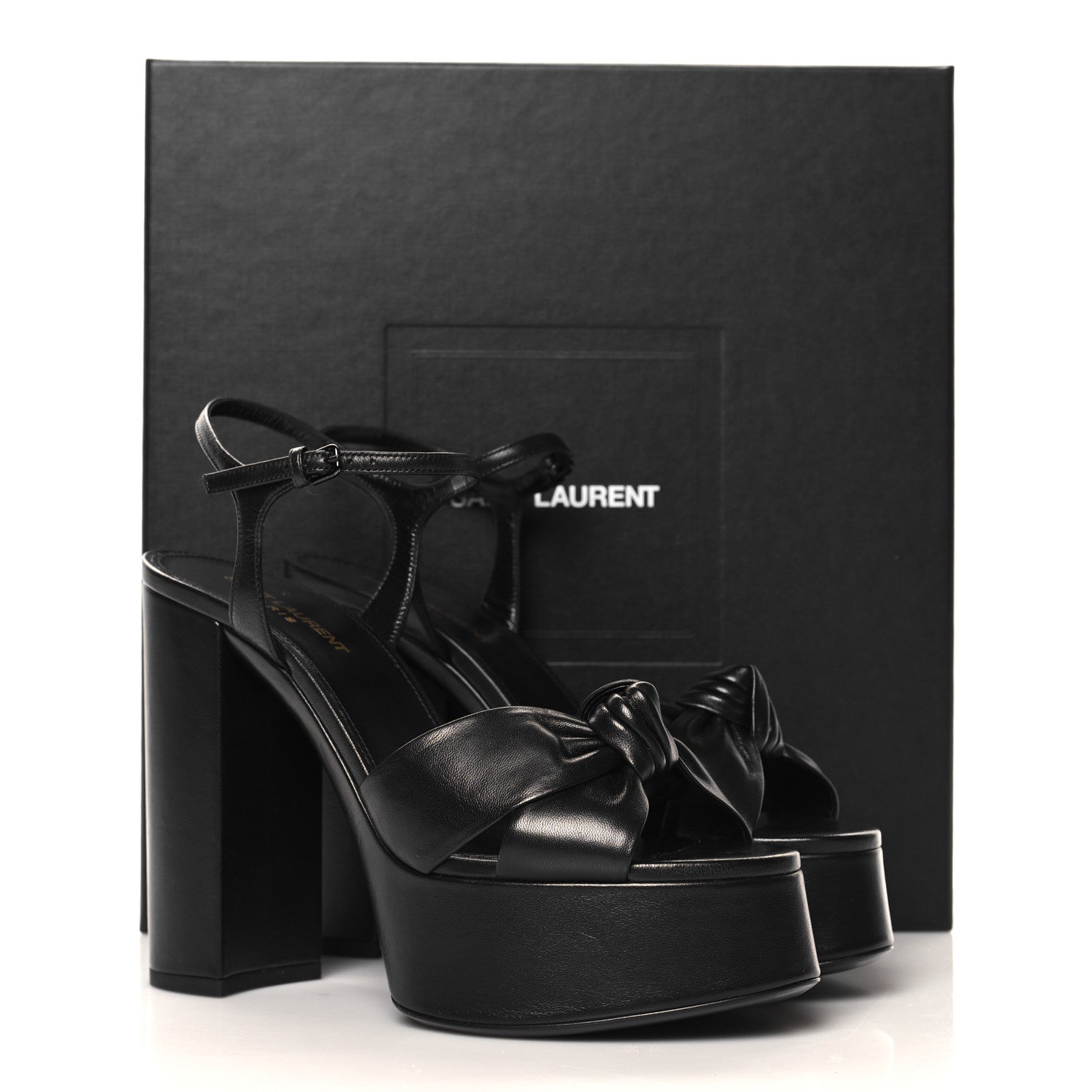 Saint Laurent Vendome Bianca 85 Platform Sandals 39.5 Black 10 of 10