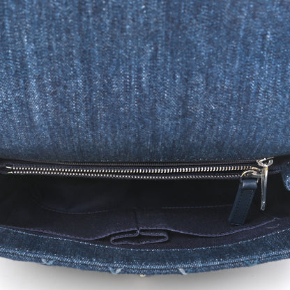 Chanel Denim Quilted Small Coco Handle Flap Blue 4 of 4