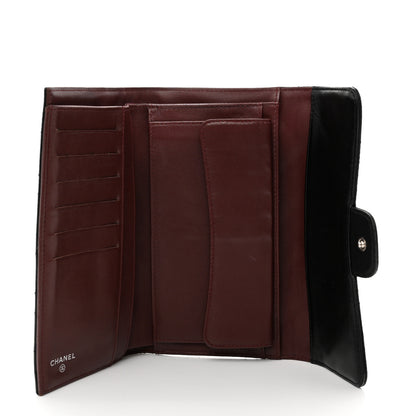 Chanel Lambskin Quilted Large Flap Wallet Black 6 of 9