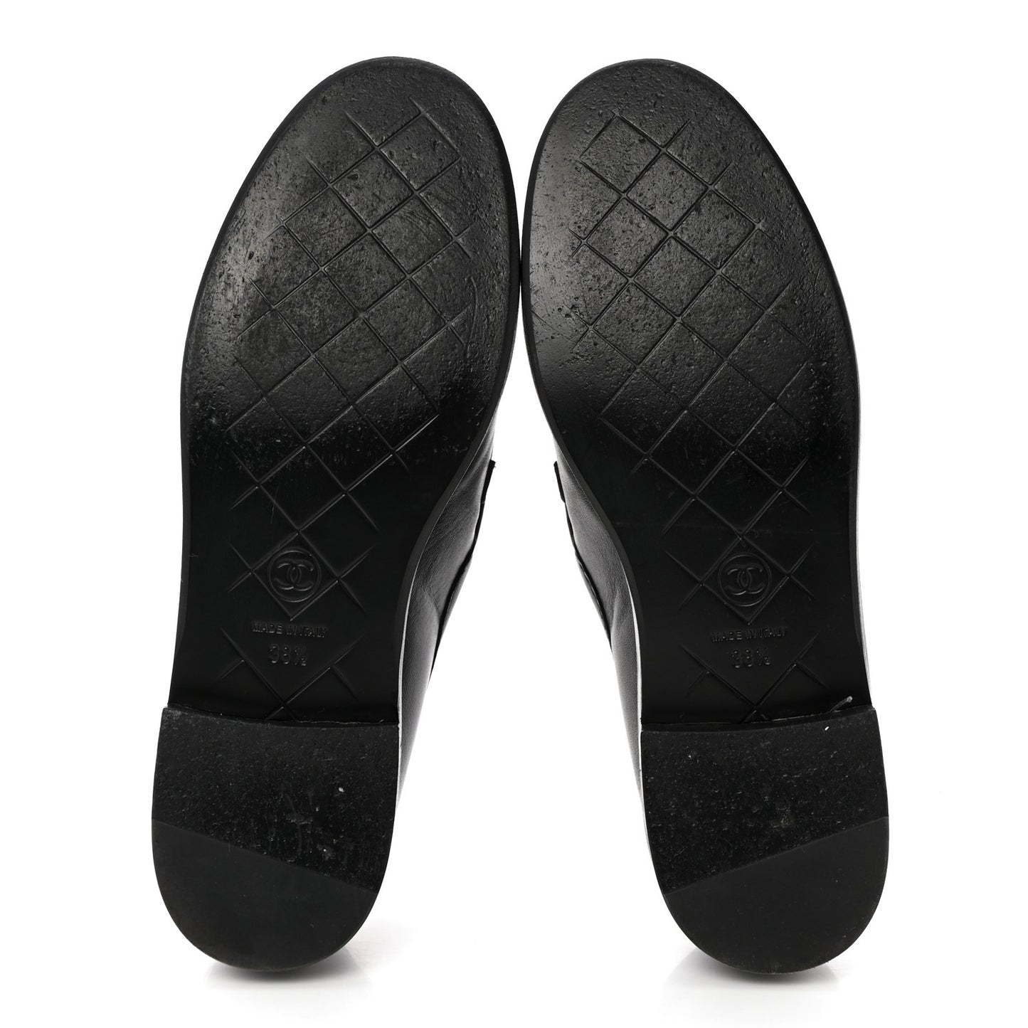 Lambskin Quilted CC Turnlock Loafers 38.5 Black