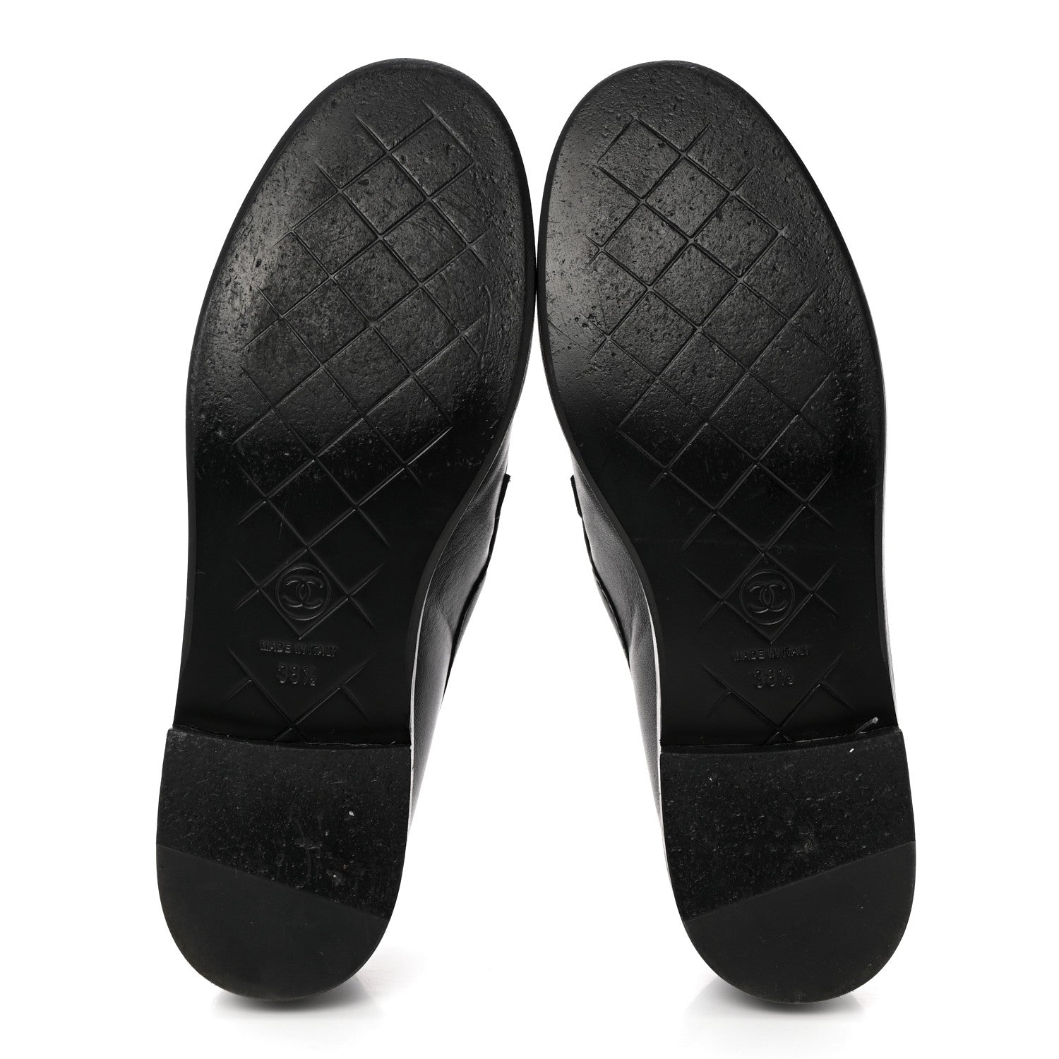 Chanel Lambskin Quilted CC Turnlock Loafers 38.5 Black 5 of 16