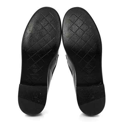 Chanel Lambskin Quilted CC Turnlock Loafers 38.5 Black 5 of 16