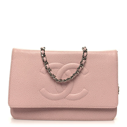 Chanel Caviar Timeless CC Wallet on Chain WOC Pink 1 of 11