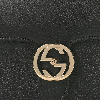 Gucci Dollar Calfskin Small Interlocking G Shoulder Bag Black 8 of 10