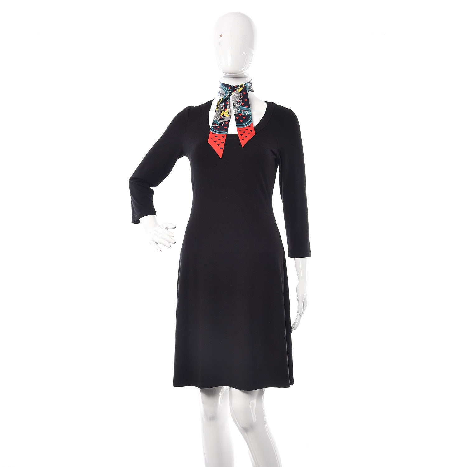 Hermes Silk Brides de Gala Love Twilly Caban Canard Rouge 2 of 5