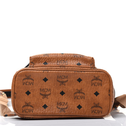 MCM Visetos Calfskin Medium Geonautic Backpack Black Cognac 12 of 19