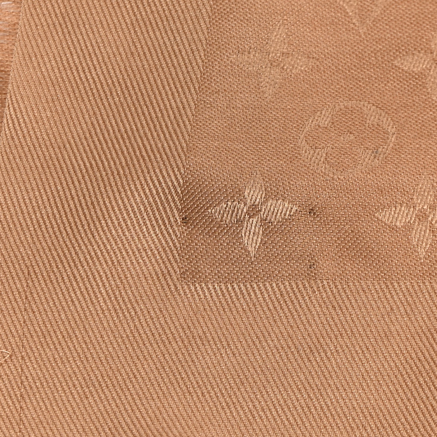 Louis Vuitton Silk Wool Monogram Shine Shawl Caramel 8 of 14