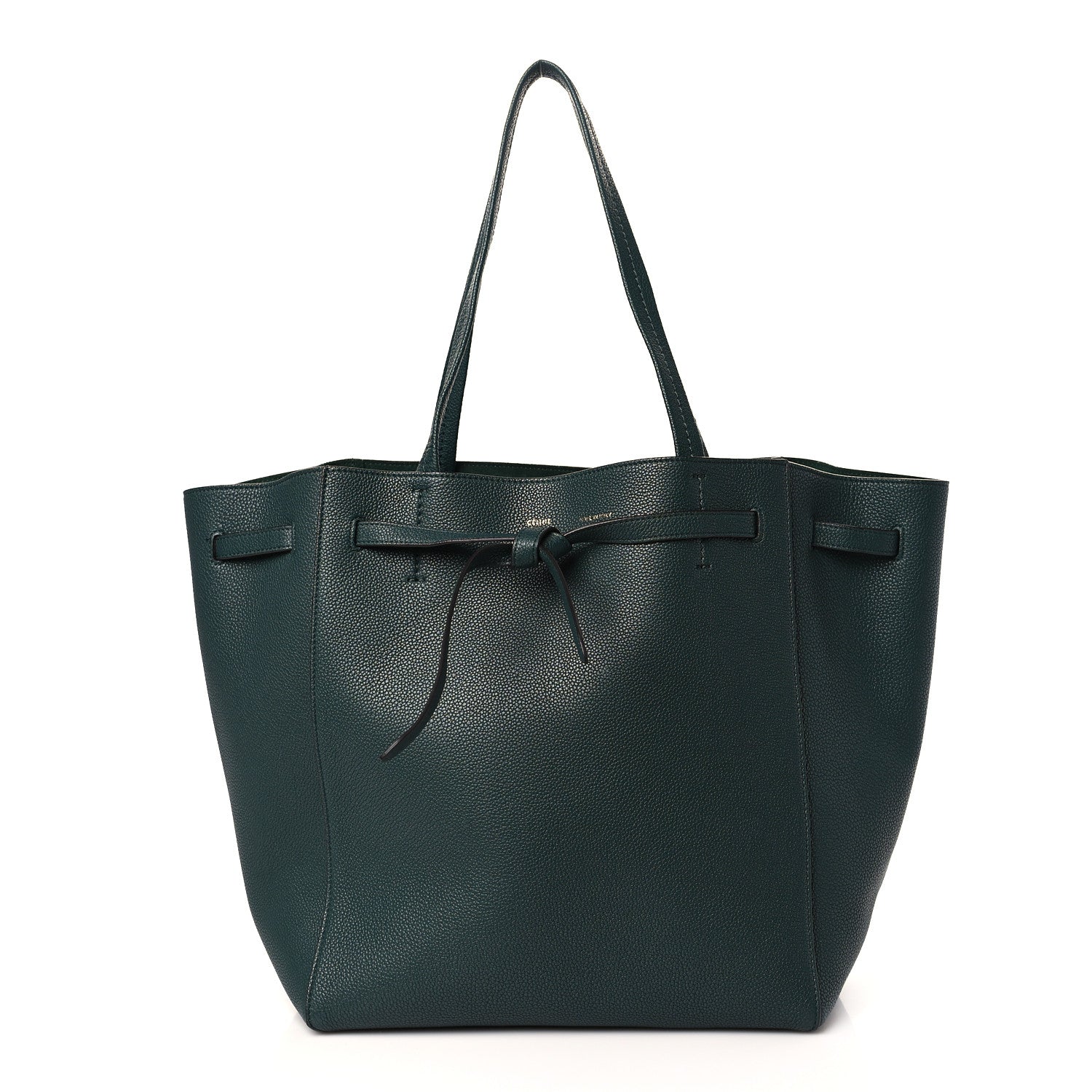 Celine Smooth Calfskin Small Belt Cabas Phantom Dark Green 1 of 8