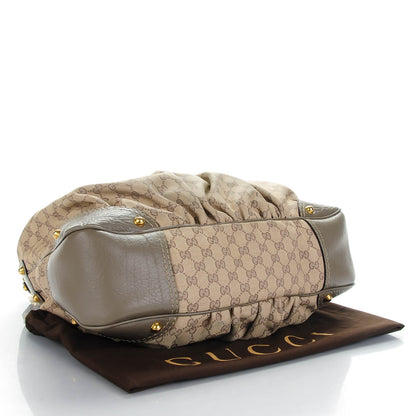 Gucci Monogram Large Jockey Hobo Grey 4 of 7