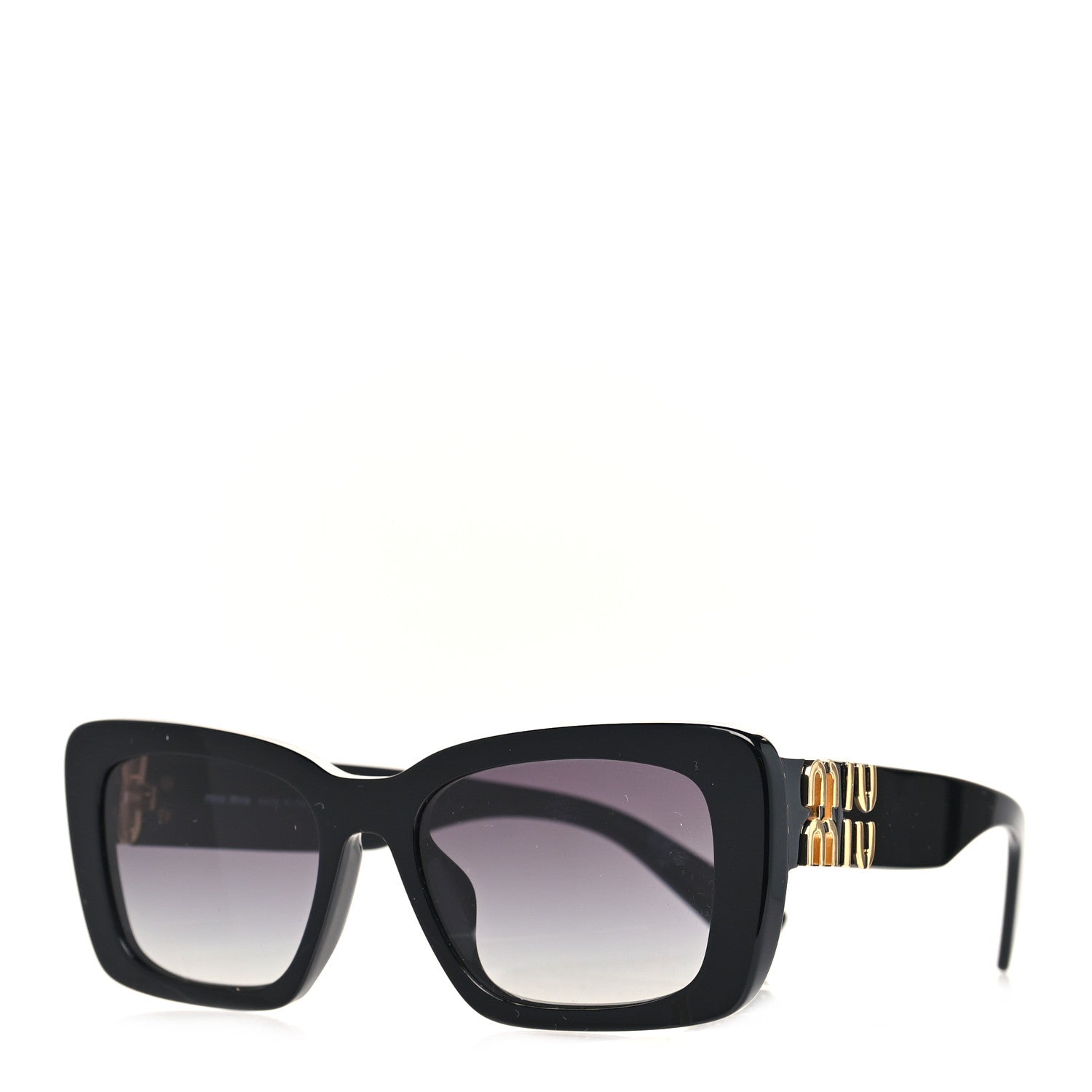 Miu Miu Acetate Rectangle Sunglasses SMU 07YS Black 1 of 7
