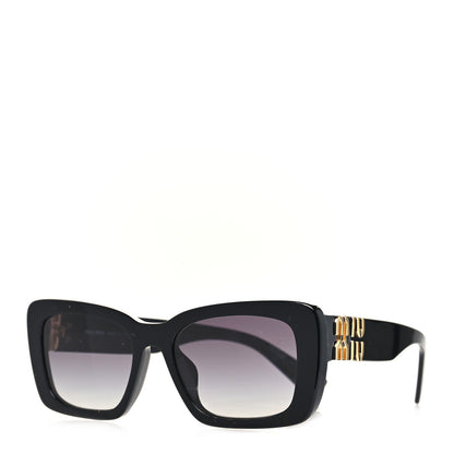 Miu Miu Acetate Rectangle Sunglasses SMU 07YS Black 1 of 7