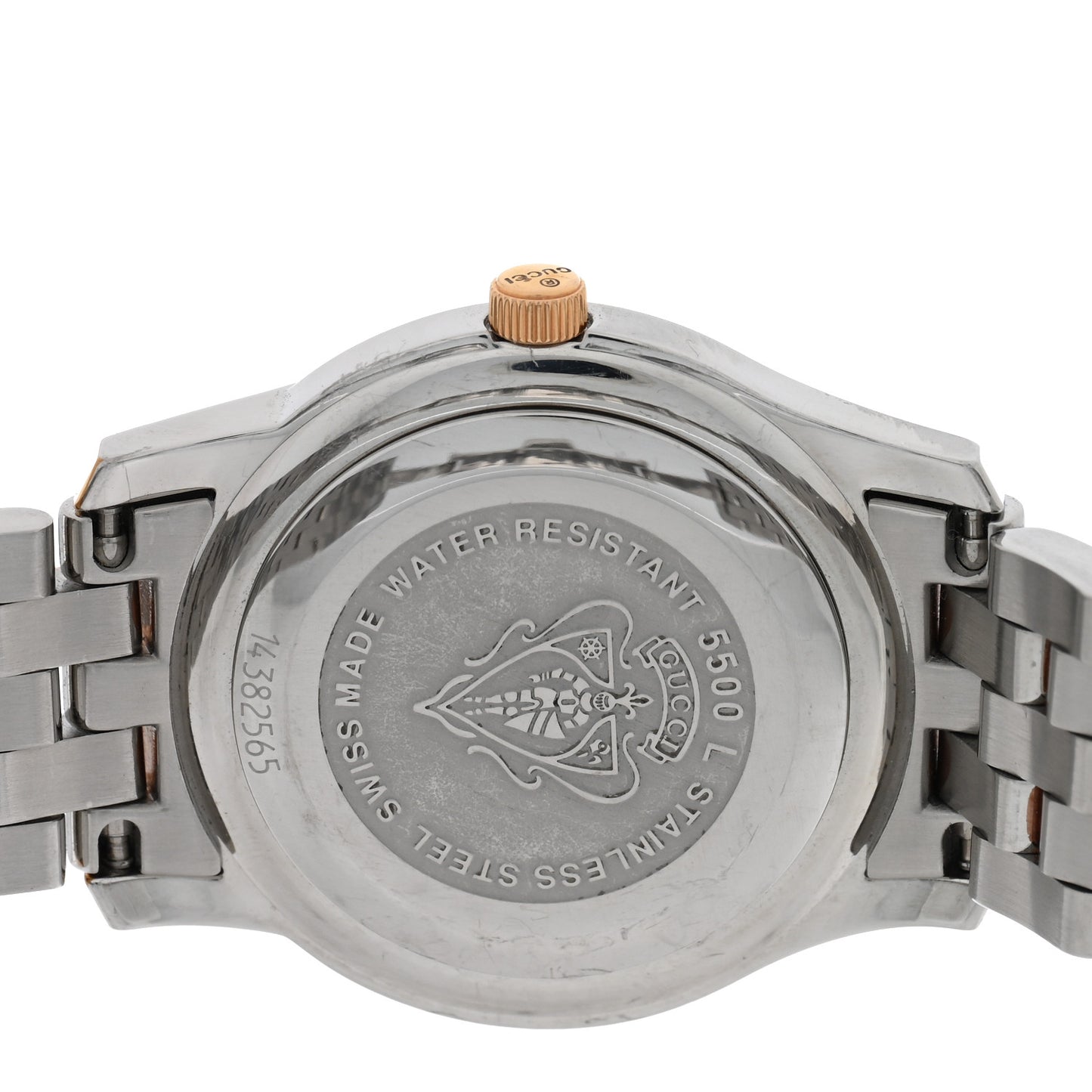 Stainless Steel Diamond Mother of Pearl 27mm 5500L Two Tone Quartz Watch