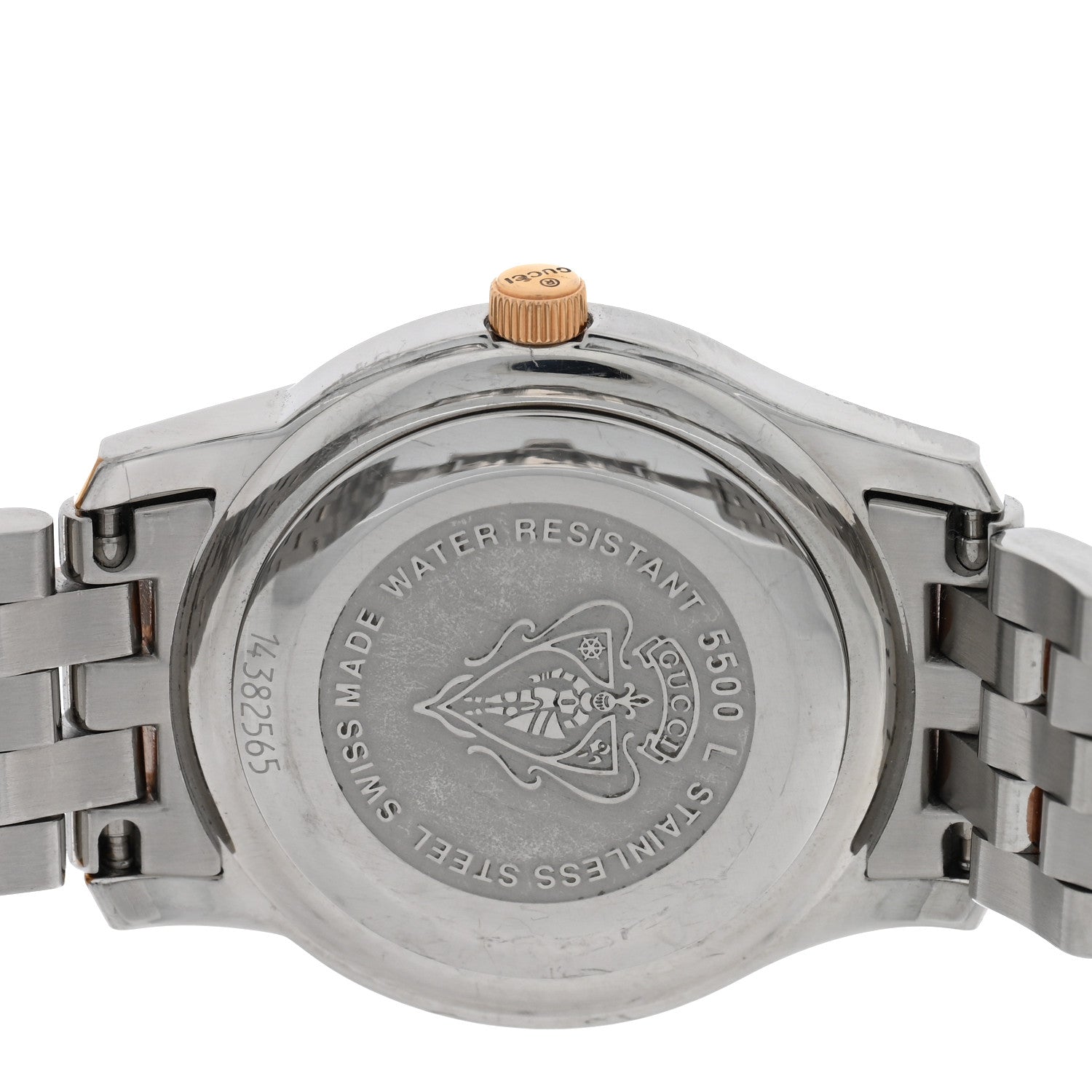 Gucci Stainless Steel Diamond Mother of Pearl 27mm 5500L Two Tone Quartz Watch 4 of 4