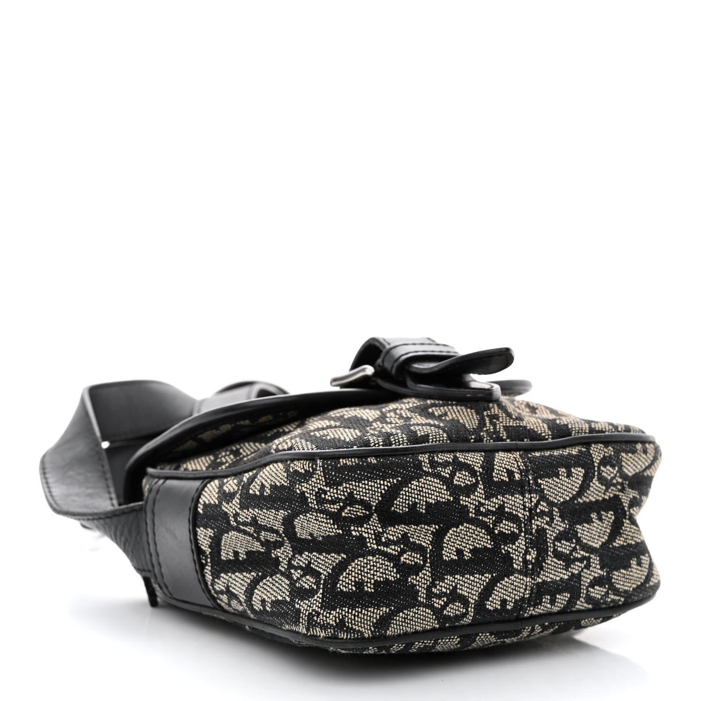 Monogram Buckle Messenger Bag Black