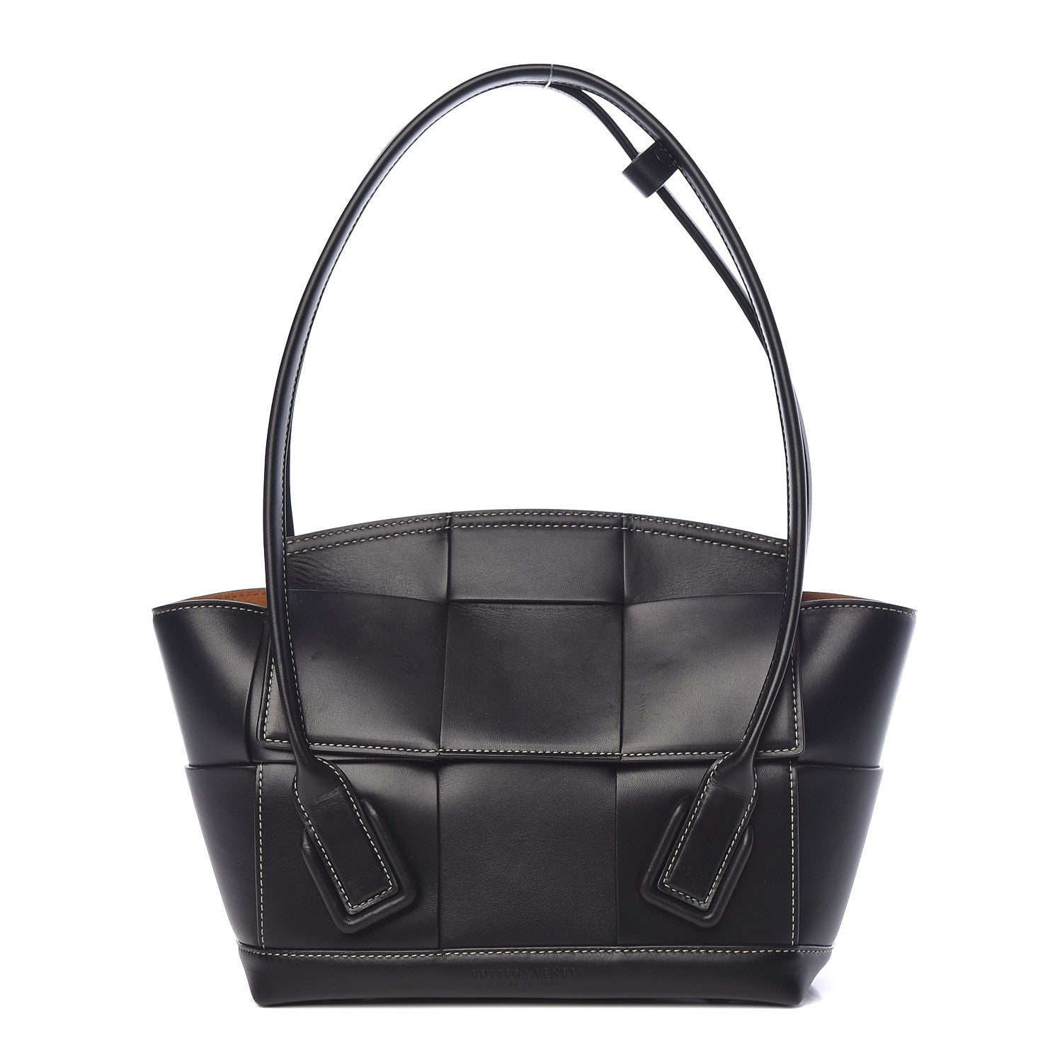 Bottega Veneta French Calfskin Maxi Intrecciato Small Arco Black 1 of 10