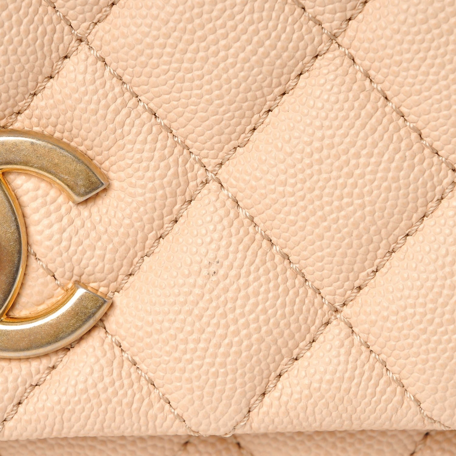 Chanel Caviar Quilted Small Coco Handle Flap Light Beige 9 of 11