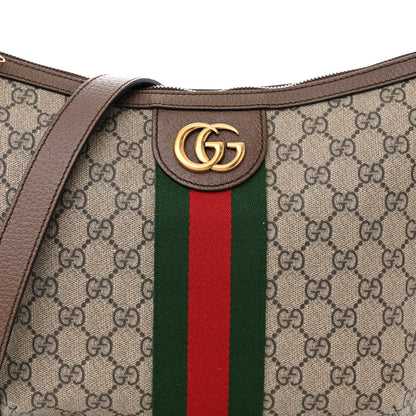 Gucci GG Supreme Monogram Web Small Ophidia Half Moon Hobo Brown 8 of 13