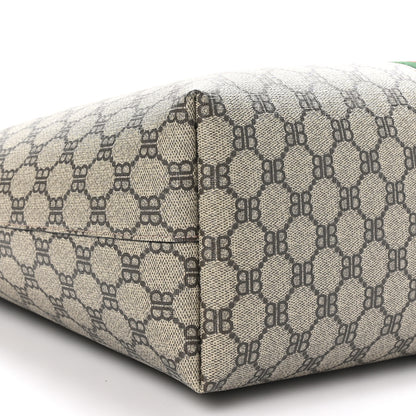 Gucci X BALENCIAGA BB Supreme Monogram Web Medium Ophidia Shopping Tote Beige New Acero 9 of 10