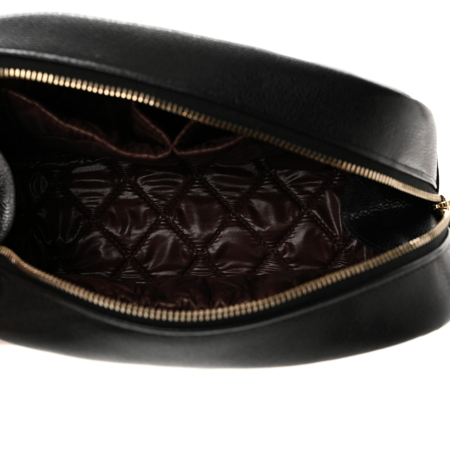 Chanel Caviar Quilted Medium Curvy Pouch Cosmetic Case Black 5 of 8