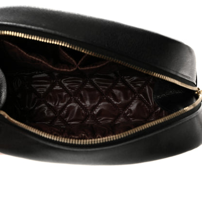 Chanel Caviar Quilted Medium Curvy Pouch Cosmetic Case Black 5 of 8