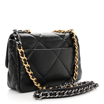Chanel Lambskin Quilted Medium Chanel 19 Flap Black 3 of 12