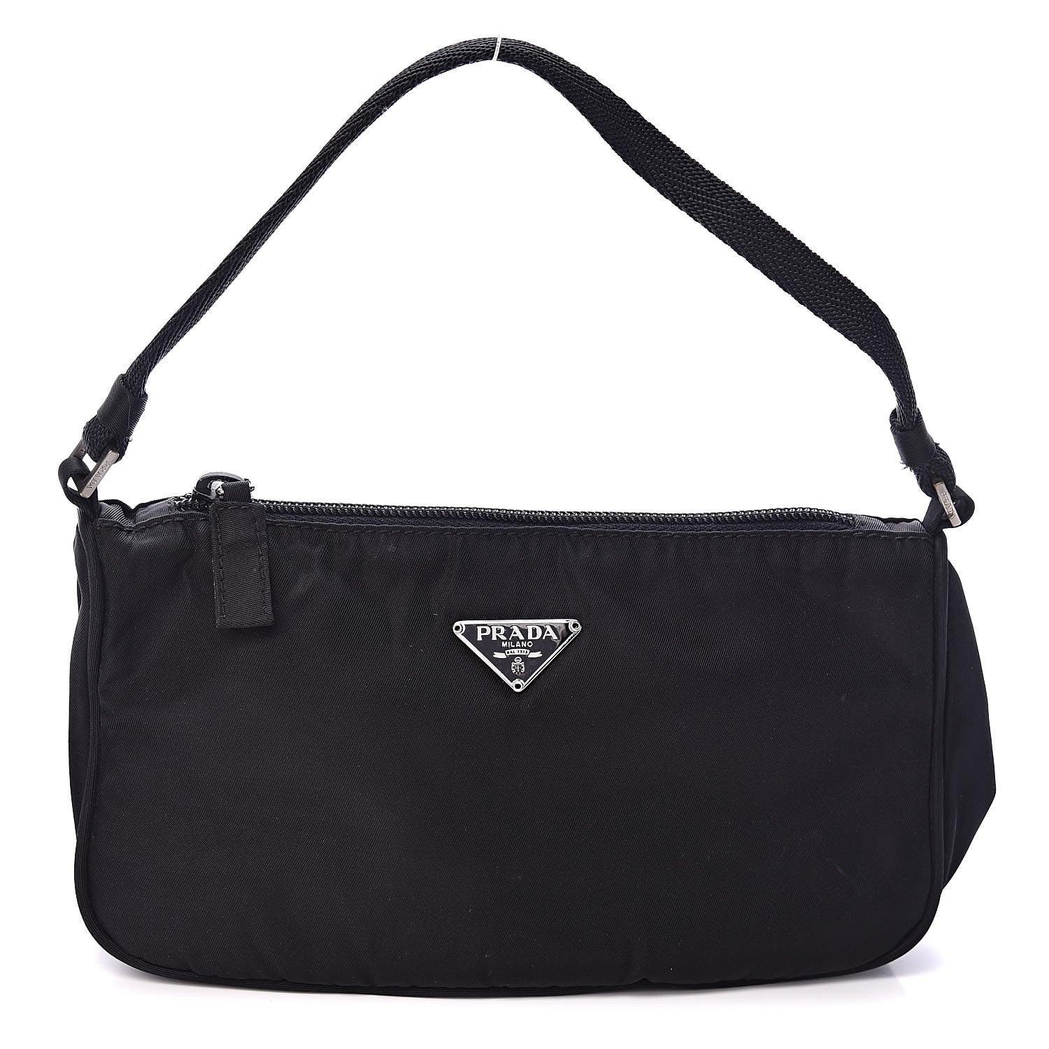 Prada Tessuto Nylon Pochette Bag Black 1 of 12
