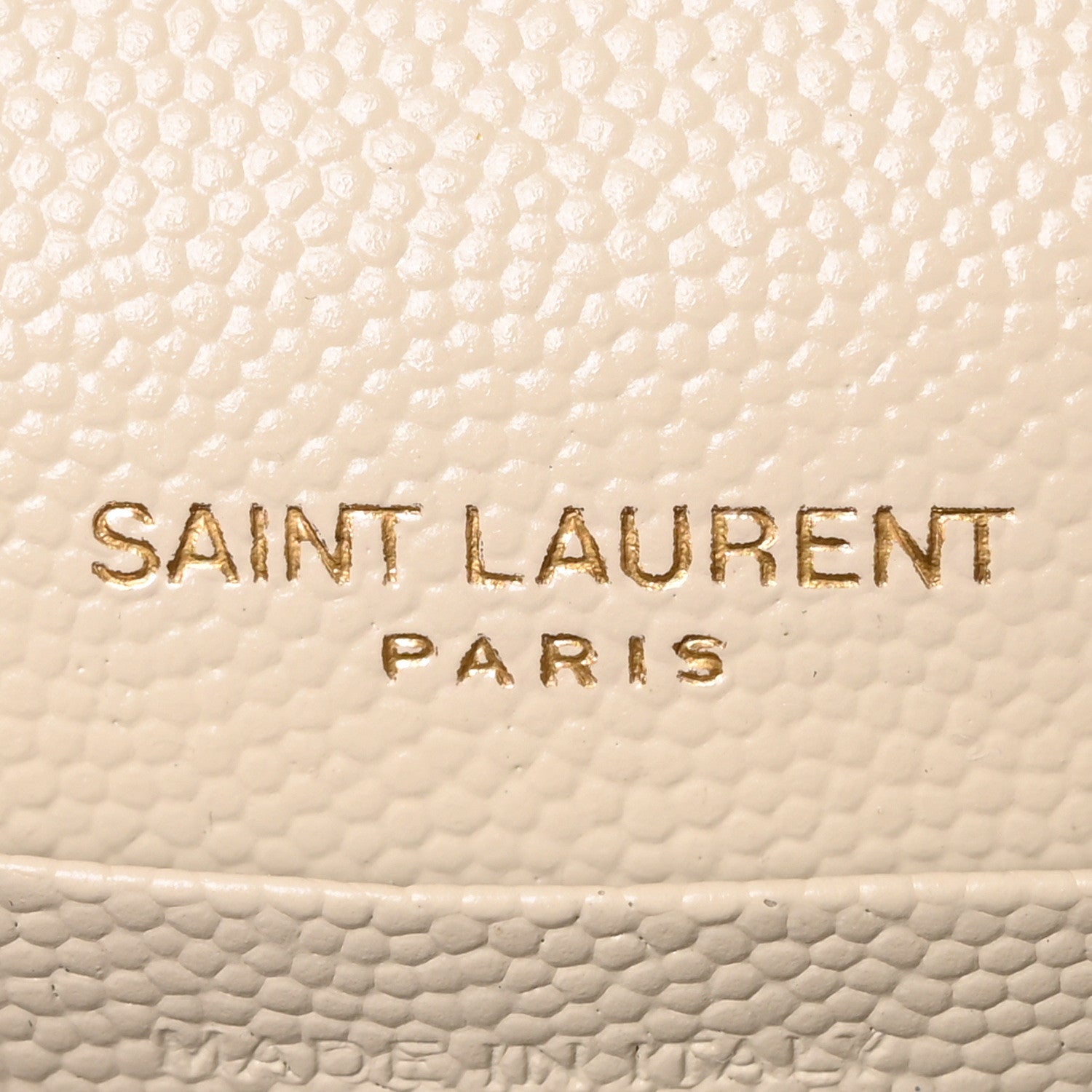 Saint Laurent Grain De Poudre Matelasse Chevron Monogram Envelope Chain Wallet Crema Soft 6 of 10