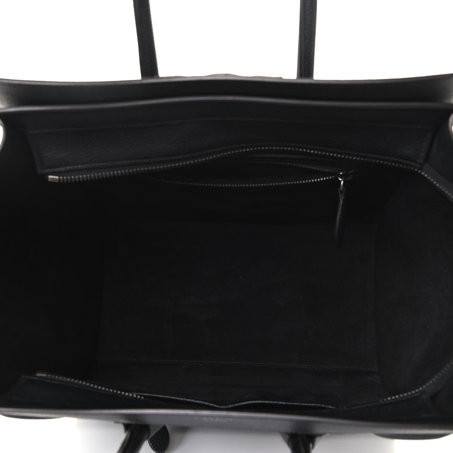 Celine Drummed Calfskin Mini Luggage Black 4 of 4