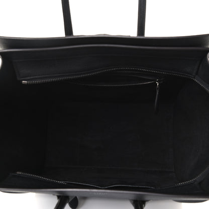 Celine Drummed Calfskin Mini Luggage Black 4 of 4