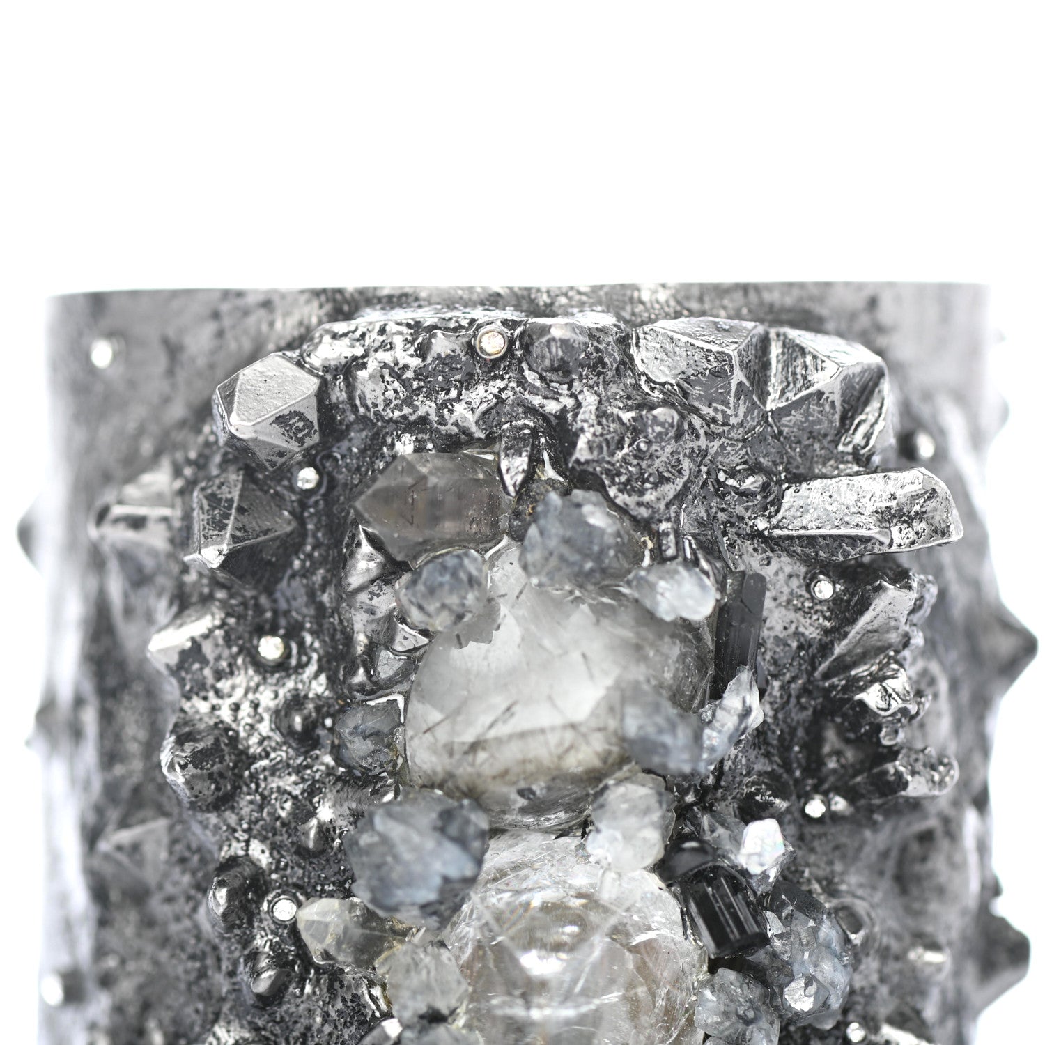 Chanel Crystal Stone Ruthenium Cuff Dark Grey 4 of 4
