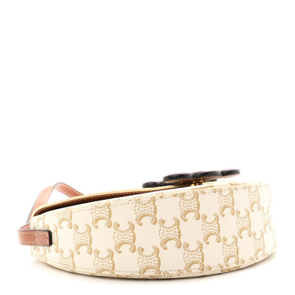 Celine Calfskin Triomphe Canvas Besace White 4 of 11
