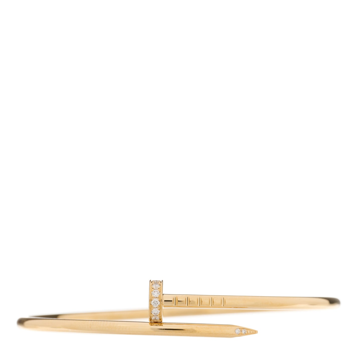 18K Yellow Gold Diamond Small Juste Un Clou Bracelet 16