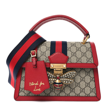 Gucci GG Supreme Monogram Small Queen Margaret Top Handle Bag Red 1 of 10