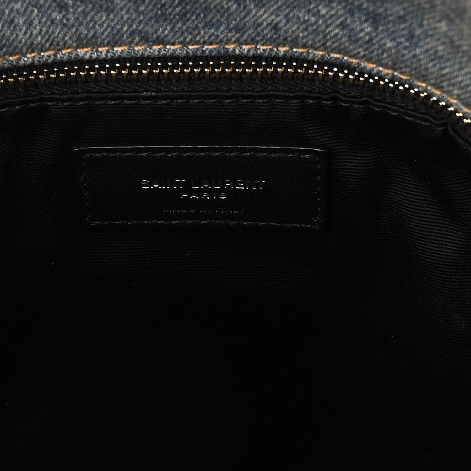 Saint Laurent Denim Quilted Medium Loulou Puffer Monogram Chain Satchel Blue Cinnamon 6 of 9