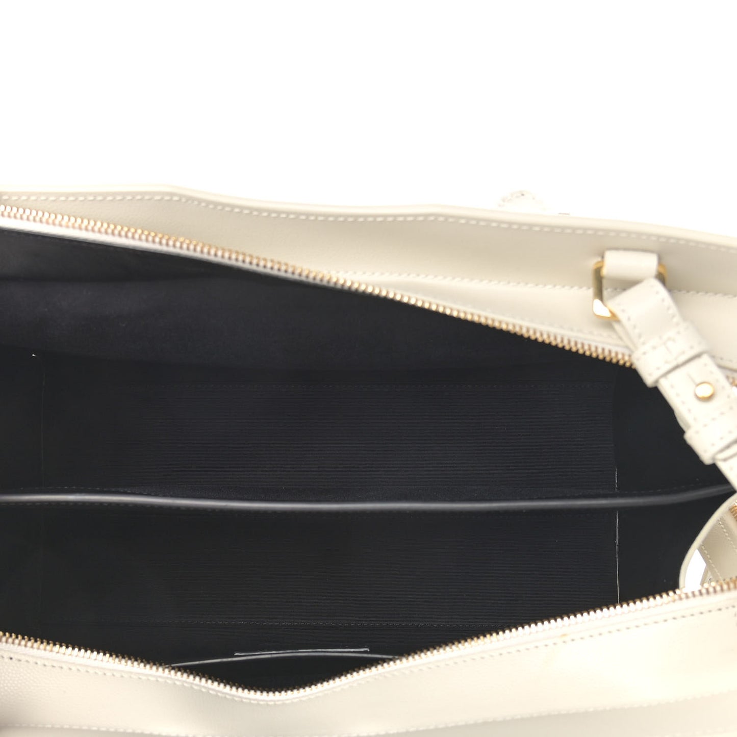 Shiny Calfskin Medium Uptown Tote White