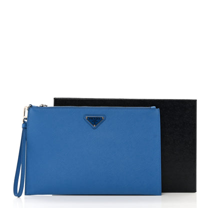 Prada Saffiano Flat Wristlet Pouch Marea 7 of 7